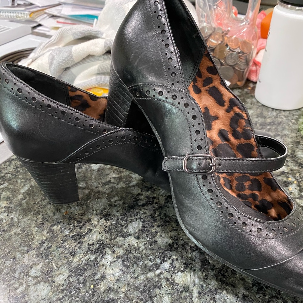Clarks Mary Jane heels.